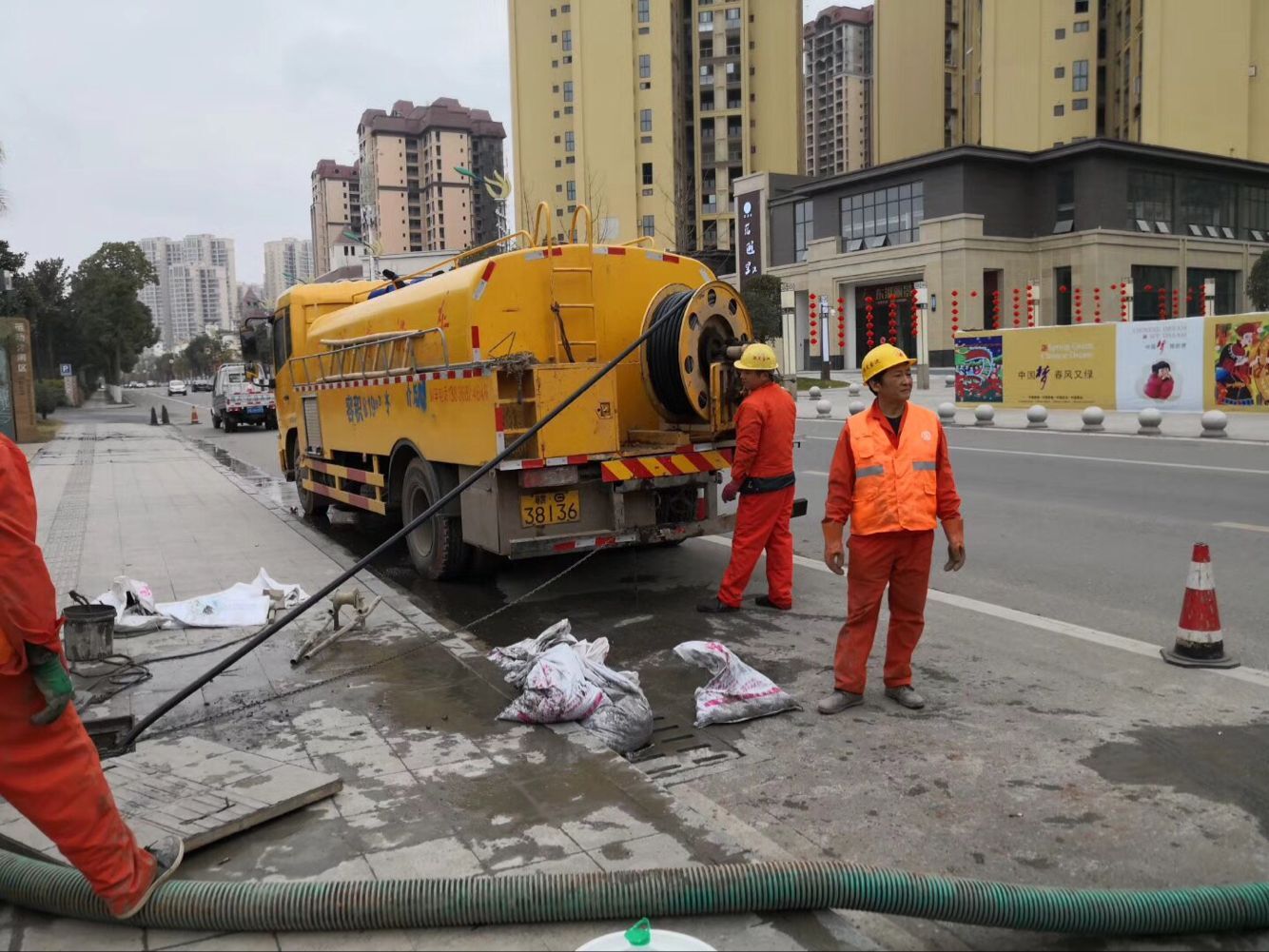 蔡甸排污管道清淤-管道清洗